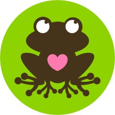 Valentine Frog Silhouette