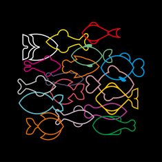 fish silhouettes N13