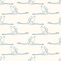 Seamless pattern with flamingo 1 N2