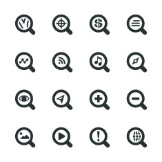 Search Engine Silhouette Icons N2