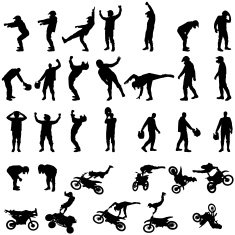 Vector silhouette of a motorcycle N19