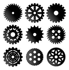 Gears icon set