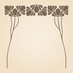 Vector art nouveau frame N8