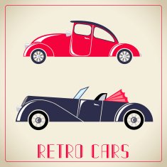 Retro cars vector illustration