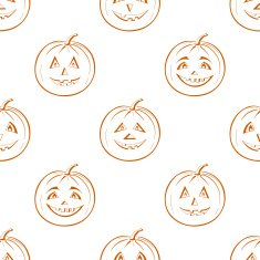 Pumpkins Jack O Lantern seamless background