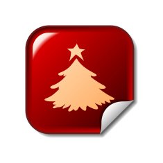 Christmas tree sticker