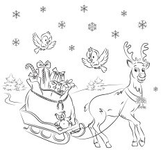 Cartoon Rudolph the Red-Nosed reindeer