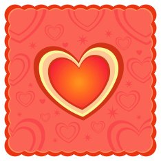 invitation card love heart