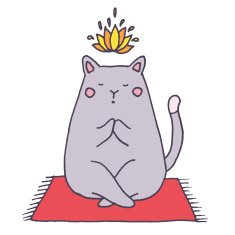 Vector yoga cat N2