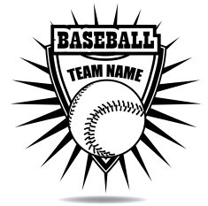 Baseball badge icon symbol