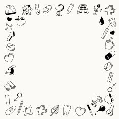 Background with frame on the medical theme