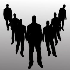 Vector silhouette of businessman N148