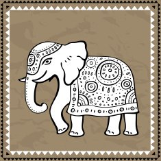 Ethnic elephant Indian style N5