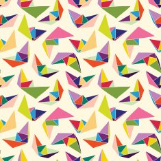 Paper ships seamless pattern N3