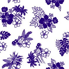 pattern of Hibiscus N43
