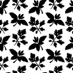 Seamless pattern with silhouettes leafs N3