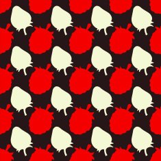 Seamless pattern with silhouettes berries N2
