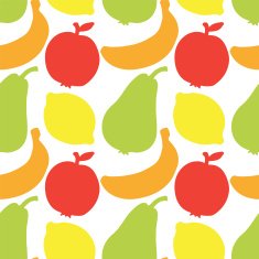 Seamless pattern with silhouettes fruits N8