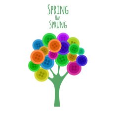 Abctract buttons tree Spring has sprung Vector