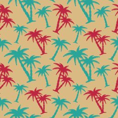 Seamless pattern with coconut palm trees N22