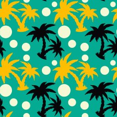 Seamless pattern with coconut palm trees N23