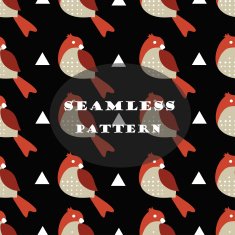 Seamless vector pattern with birds N4