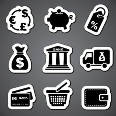 finance sticker label N2