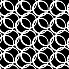 Geometric seamless pattern with circles in black and white N3
