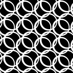 Geometric seamless pattern with circles in black and white N3