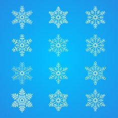 Snowflakes icon collection