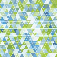 mosaic of triangles and contour drawing