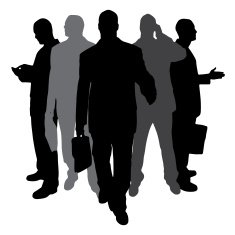 Vector silhouette of a businessman N47
