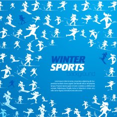 winter extreme sport pattern with place for your text