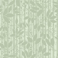 green plant silhouette stripes