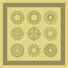 Guilloche vector elements N5