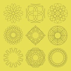 Guilloche vector elements N6