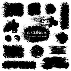 Grunge vector splashes