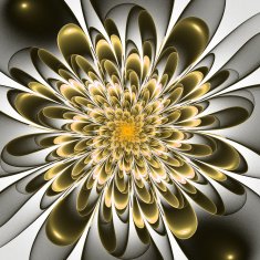 Beautiful lush beige flower on white background