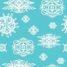 Abstract floral seamless pattern in blue and white