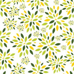 Flower Leaves Seamless Pattern Background Vector Illustration N6