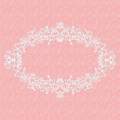 Seamless pattern and frame with hearts N2