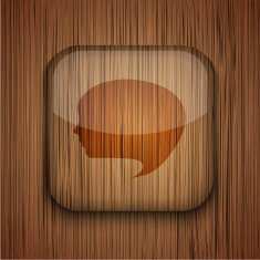 Vector wooden app icon Eps10 N22