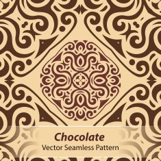 Chocolate Vector Seamless Pattern N10