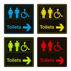 vector colorful toilet sign collection