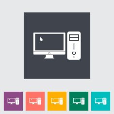 Computer flat icon N3