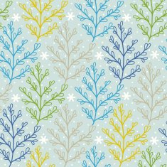 Seamless pattern with winter forest