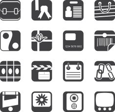 Silhouette Business and Internet Icons N2