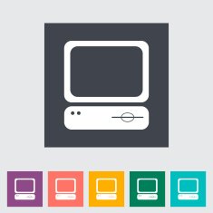 Computer flat icon N4