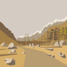 Mountain landscape background vector illustration N3