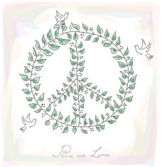 Sketch style peace dove symbol texture background EPS10 file